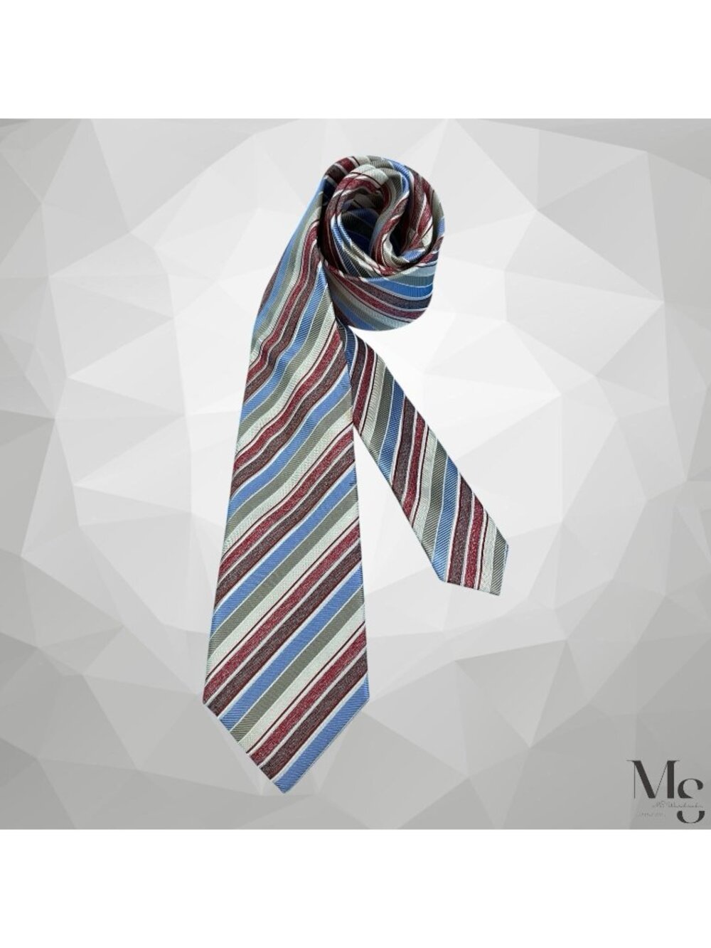 CANALI Multicolor Striped Luxury Silk Tie Made In Italy 59”-3.1" EX COND